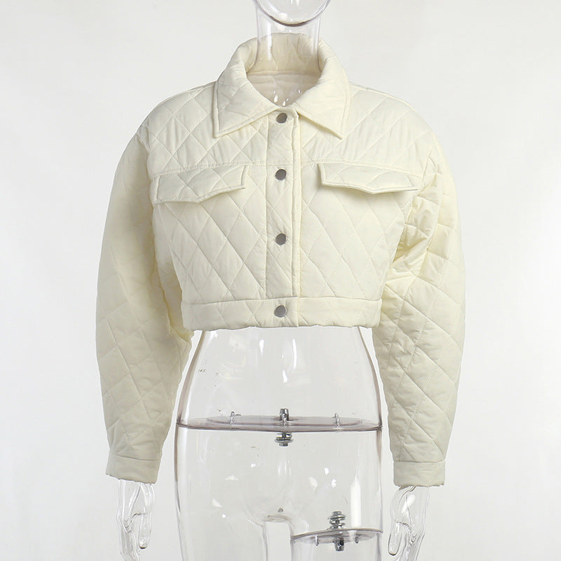 Buckle Lapel Long Sleeve Cotton Jacket Top Women's Casual Skirt Suit