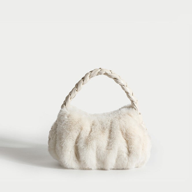 Winter New All-purpose Senior Sense Plush Shoulder Bag