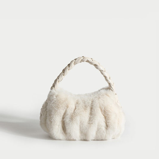 Winter New All-purpose Senior Sense Plush Shoulder Bag