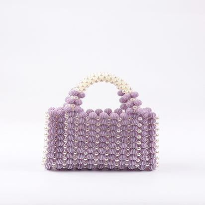 Hand-woven Special-interest Design Beaded Waxberry Square Bag
