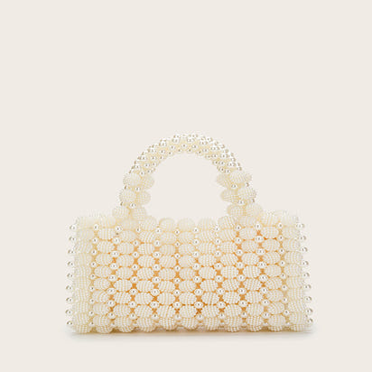 Hand-woven Special-interest Design Beaded Waxberry Square Bag