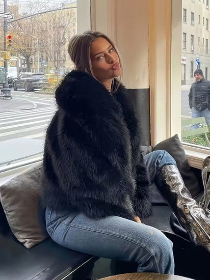 Winter Plush Coat Fashion Warm Thicken Fluffy Lapel Jacket Outwear Casual Long Sleeve Tops Womens Clothing